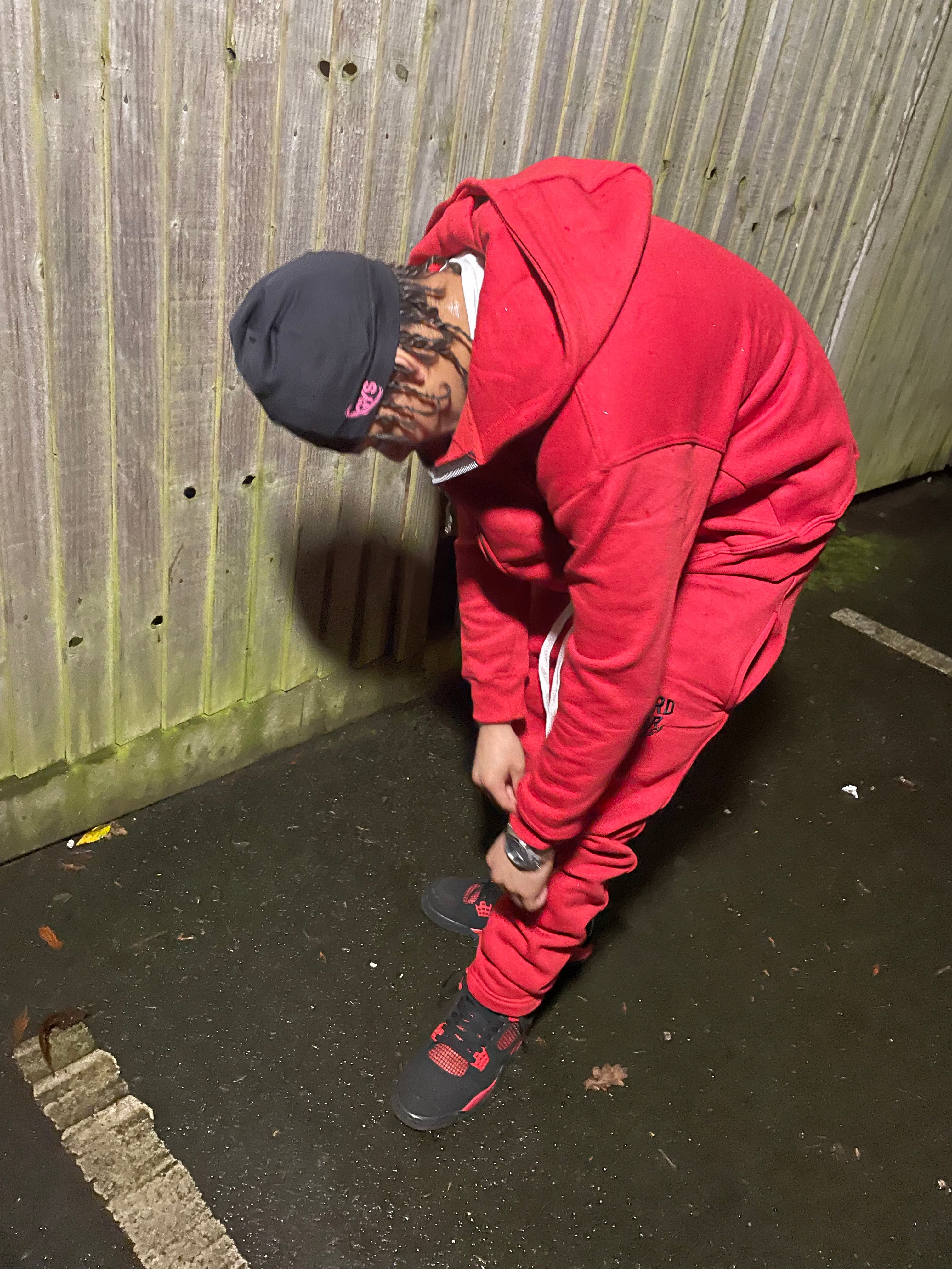 (Red) Guardyourspace zip-up tracksuit
