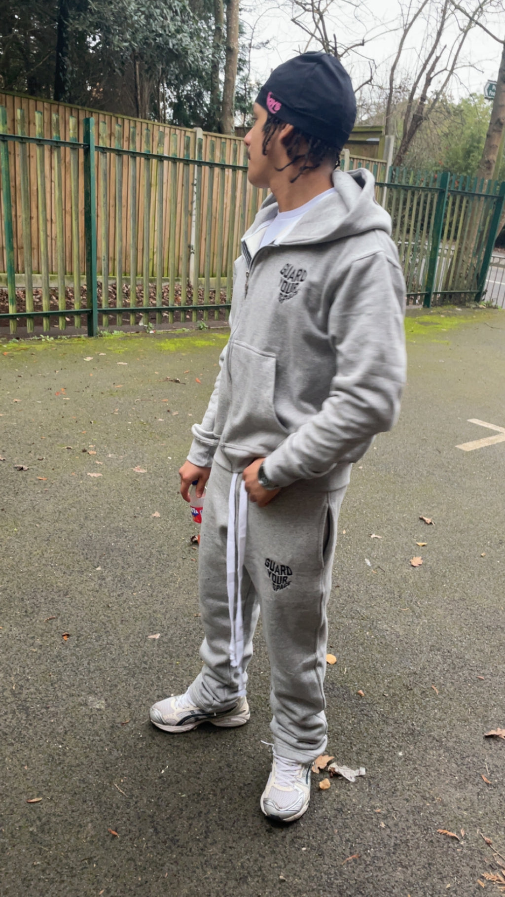 (Grey) Guardyourspace zip up tracksuit