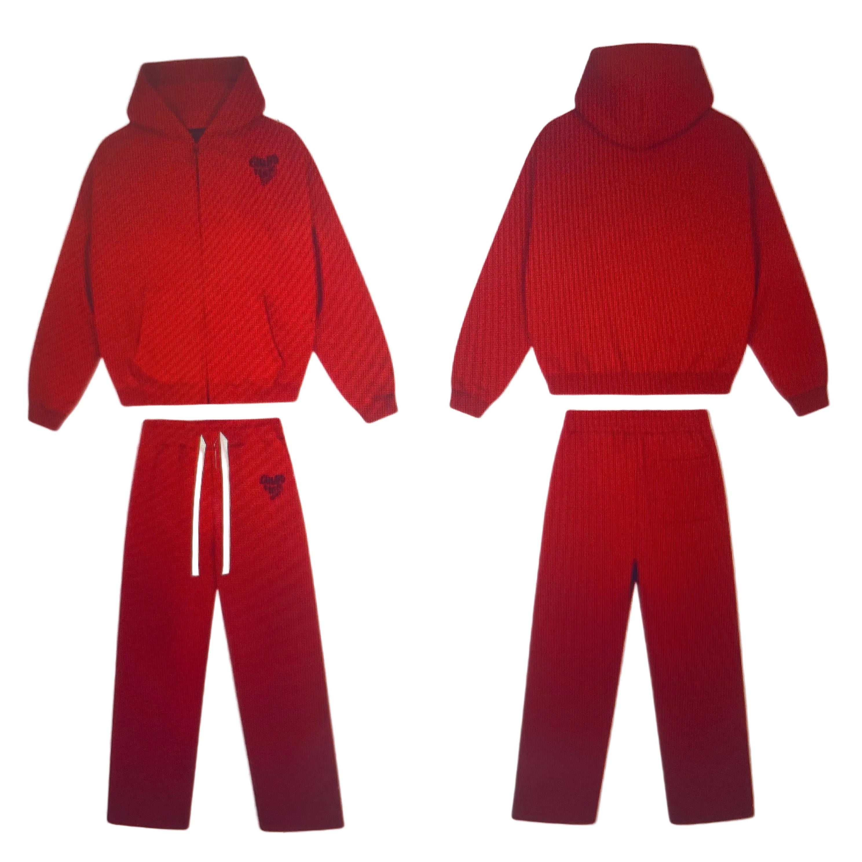 (Red) Guardyourspace zip-up tracksuit