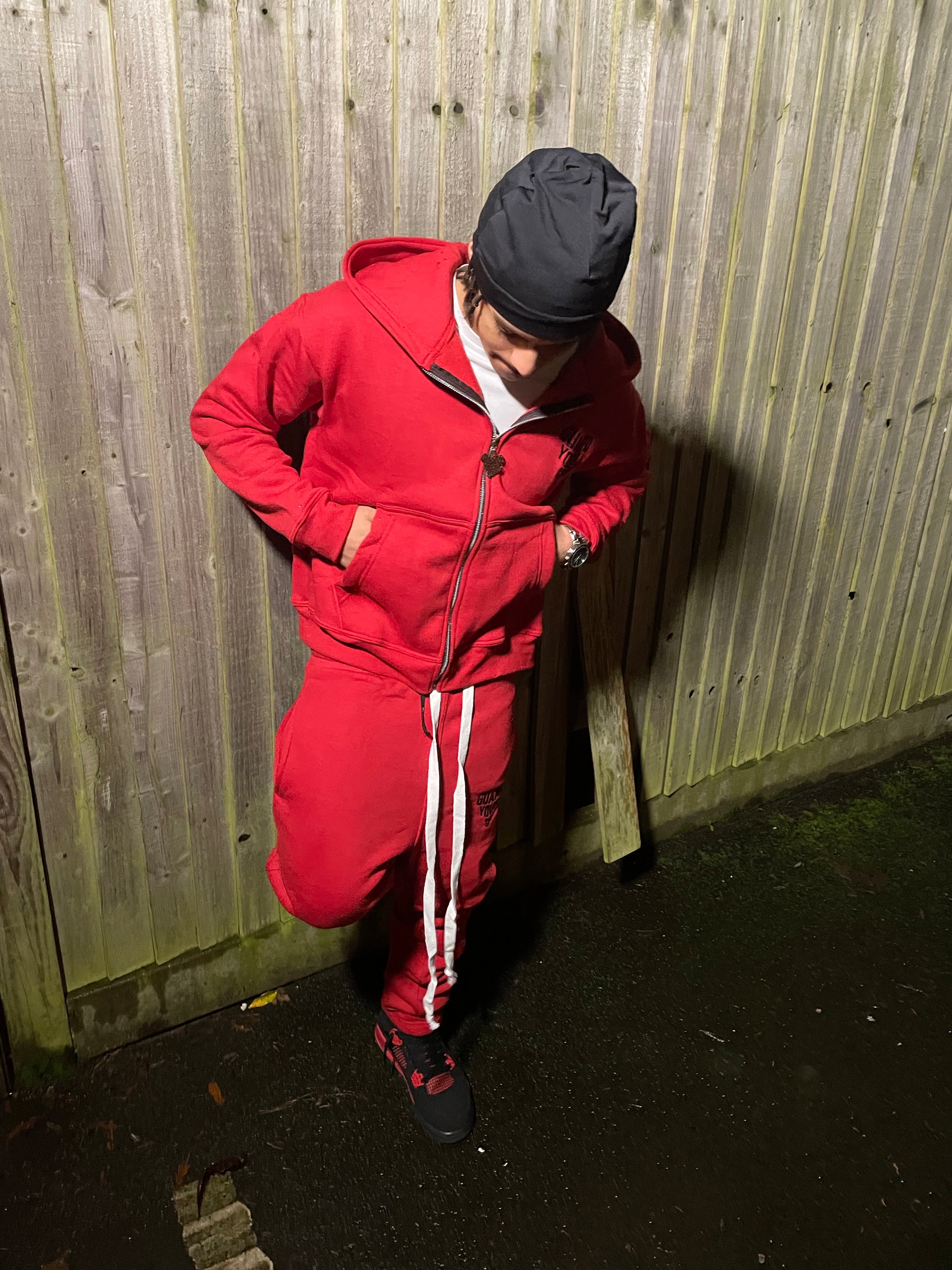 (Red) Guardyourspace zip-up tracksuit