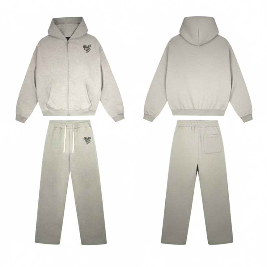 (Grey) Guardyourspace zip up tracksuit