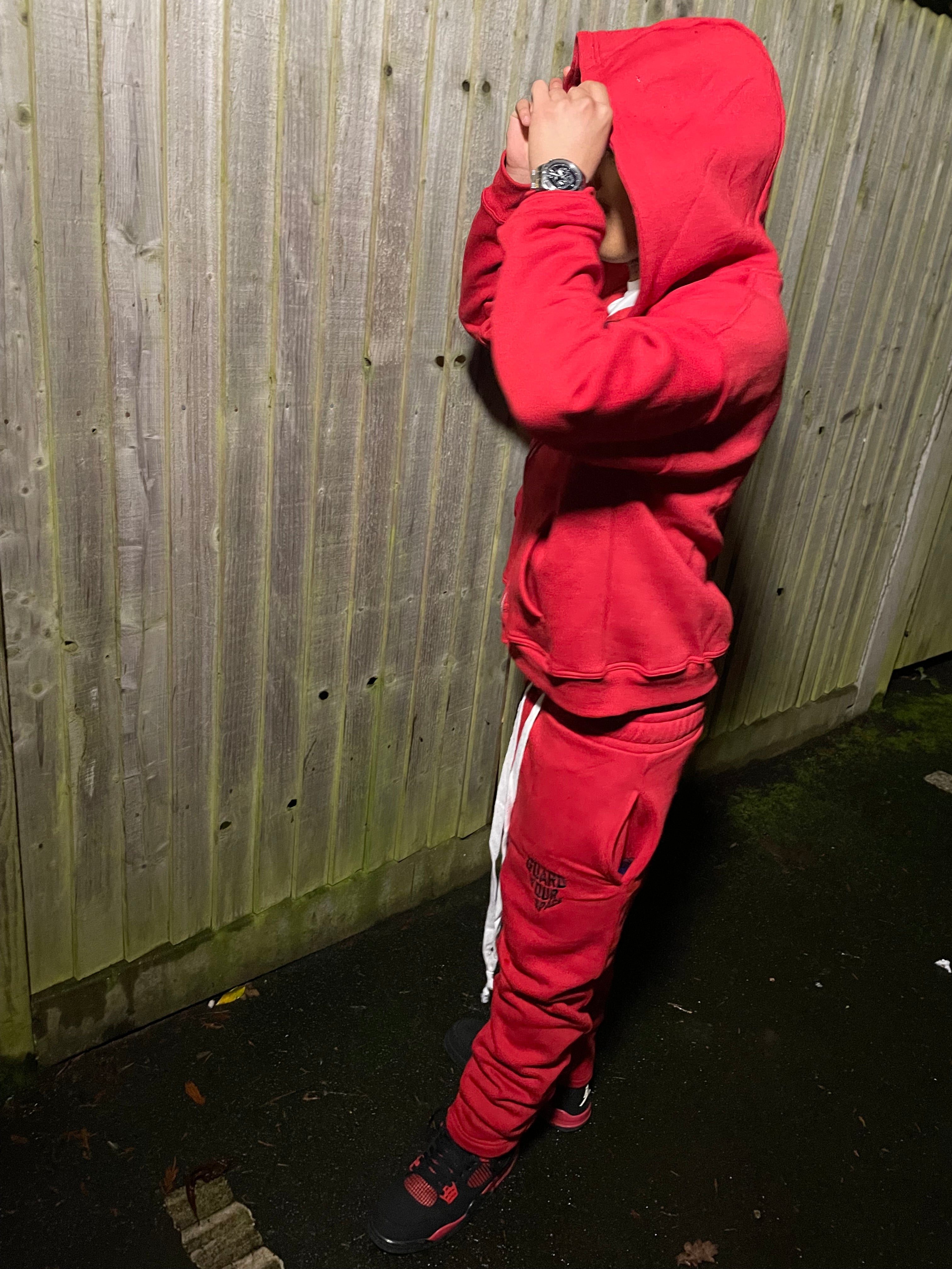 (Red) Guardyourspace zip-up tracksuit